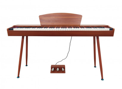 Digital piano made of red cherry wood at 135 cm