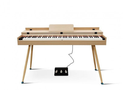 Digital piano in beige color for home