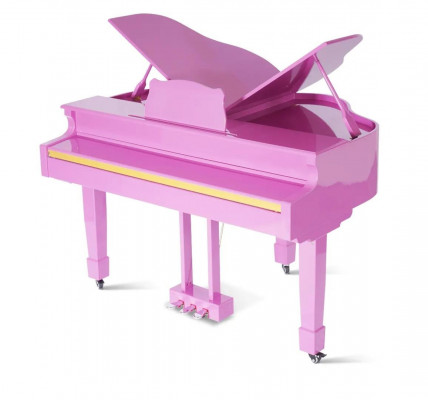 Digital glossy piano in pink