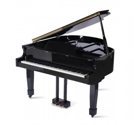 Glossy black piano