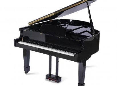 Glossy black piano