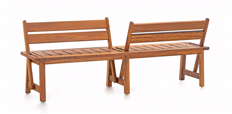 Modern wooden bench