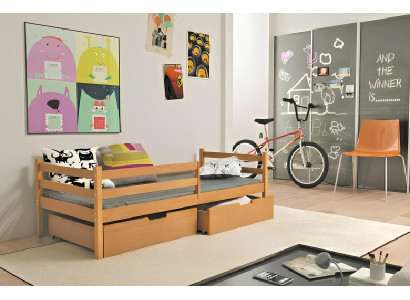 Barnes bed + storage box made of solid wood Aito