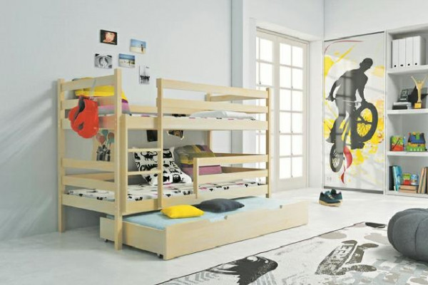 Double bed, high bed, double bed, solid wood beds