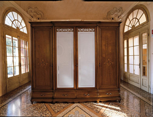 Wardrobe set wood cabinet bedroom solid wood furniture Italy cabinets