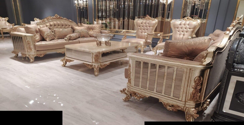 Sofa set 3+3+1+1 seater coffee table sofa armchair sofas fabric luxury set 5-piece