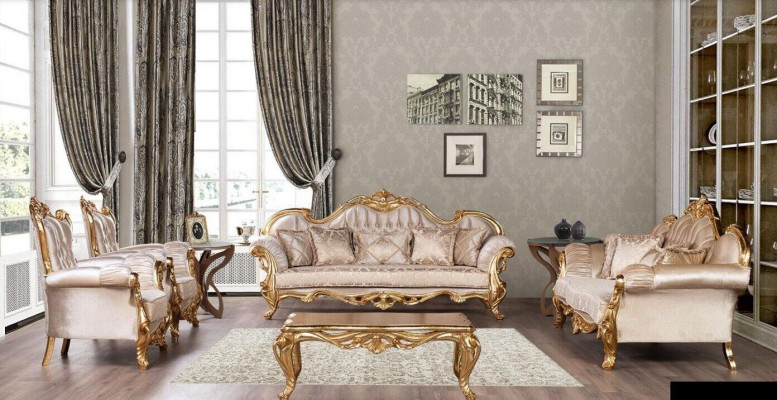 Set 5-piece Sofa Set 3+3+1+1 Seater Coffee Table Sofa Armchair Sofas New