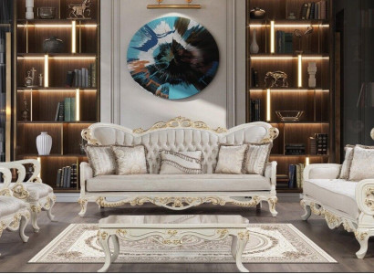 Sofa set 3+3+1+1 seater coffee table set 5-piece classic sofas armchair luxury new