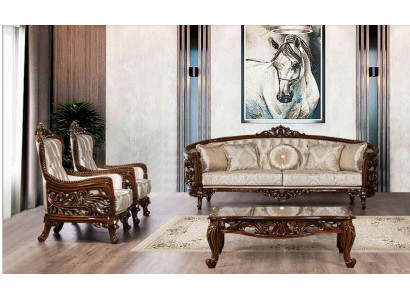 Luxury Sofa Set 3+1+1 Seater Coffee Table Group Sofa Armchair Sofas Fabric Couch