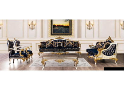 Sofa set 3+3+1+1 seater coffee table classic sofas armchair luxury new set 5 pcs
