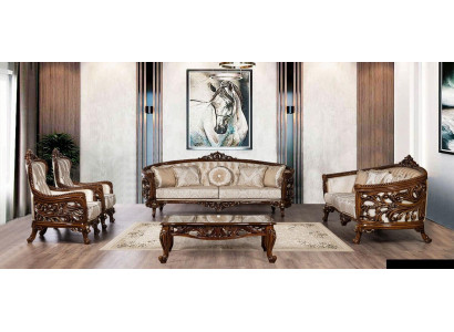 Sofa set 3+3+1+1 seat coffee table group sofa armchair sofas fabric 5-piece set