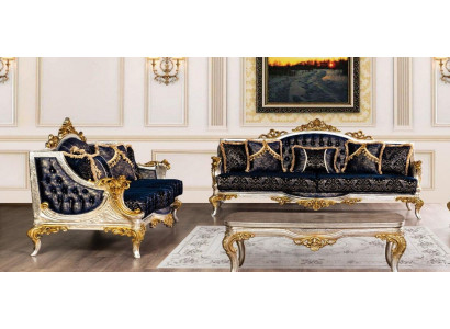 Luxurious Sofa Set 3+3 Seat Sofas Armchair Set Baroque Style 2-piece Classical
