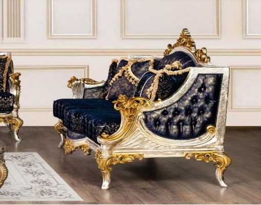 Luxurious Sofa Set 3+3 Seat Sofas Armchair Set Baroque Style 2-piece Classical