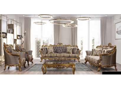 Luxury Sofa Set 5-piece Sofa Suite 3+3+1+1 Seater Coffee Table Sofa Sofas Armchair