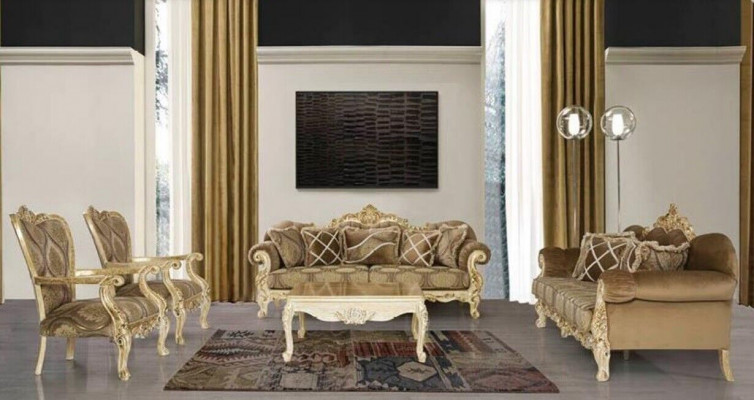 Sofa Set 3+3+1+1 Seater Coffee Table Sofa Armchair Sofas Table Group Set 5-piece