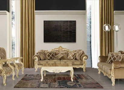 Sofa Set 3+3+1+1 Seater Coffee Table Sofa Armchair Sofas Table Group Set 5-piece