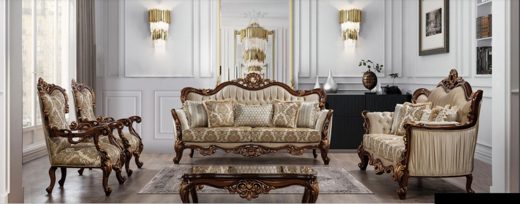 Group Set 5-piece Sofa Set 3+3+1+1 Seater Coffee Table Sofa Sofas Couch Fabric
