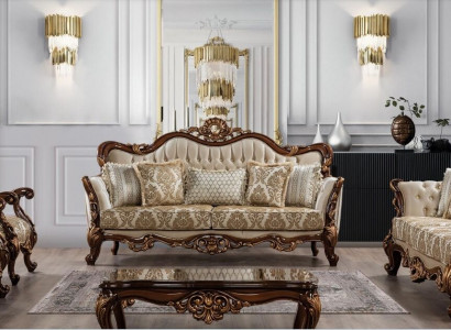 Furniture Set 5-piece Sofa Suite 3+3+1+1 Seater Coffee Table Sofa Baroque Rococo New