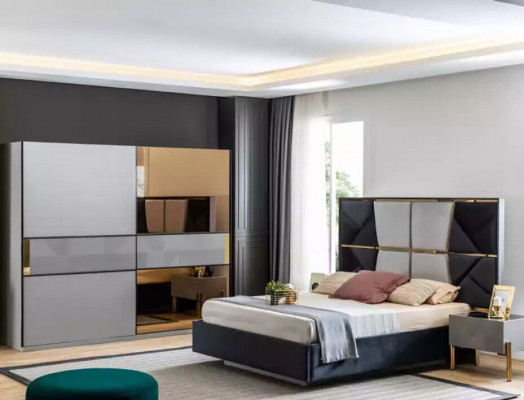 Elegant bedroom furniture modern designs in warm dark tones