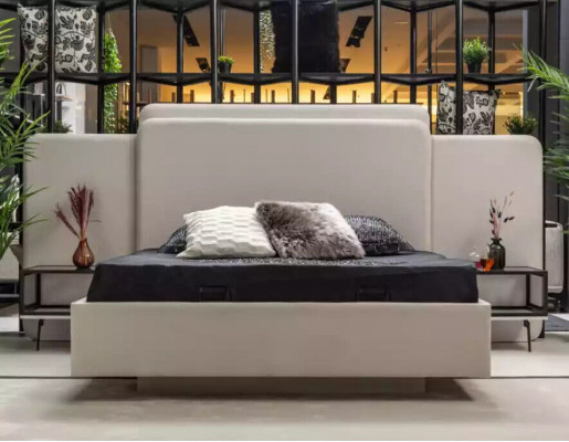 Bedroom bed, 2x nightstands, luxury dresser set design furniture 5-piece set