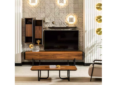 Wall unit cabinet shelf cabinets wall units sideboard coffee table 5-piece set.