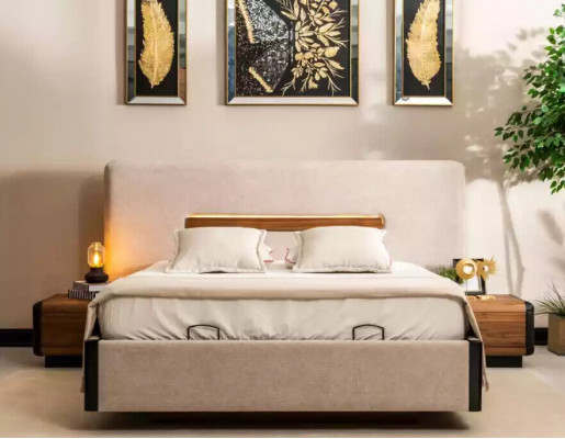 Bed Furniture Design Beds Double Bed Luxury Bedroom Fabric Wood New