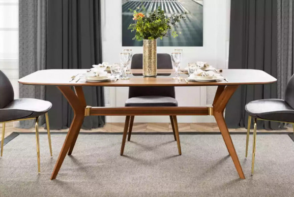 Dining table design furniture, dining room table, luxury Italian style wooden table, tables