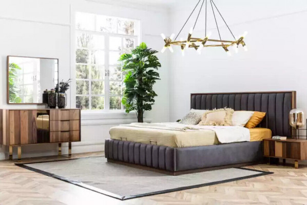 Stylish bedroom furniture set in minimalism and functionality.