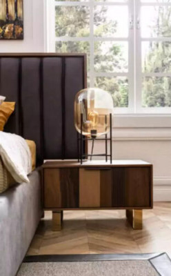 Stylish bedroom furniture set in minimalism and functionality.