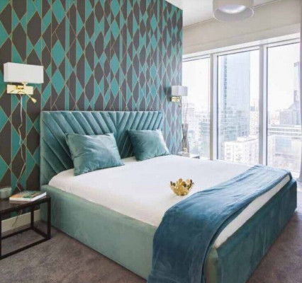 Double design bed modern hotel textile luxury sleeping room beds bed frame