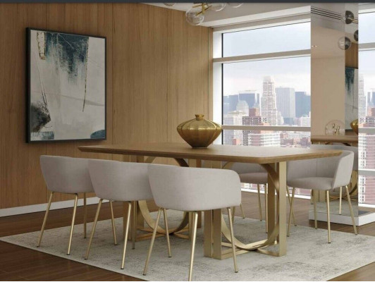 Chairs Armchair Dining chair Dining room Chair Fabric Backrest Wood Luxury Seat New