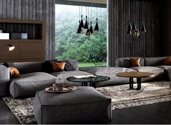 XXL Luxury Sofa Seat Sofas Fabric Living Room Design Couches Upholstery Modern 590 cm