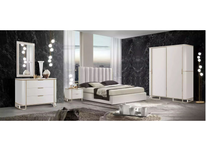 Bed 2x Nightstands Dresser 6-piece Bedroom Set Design Luxury new