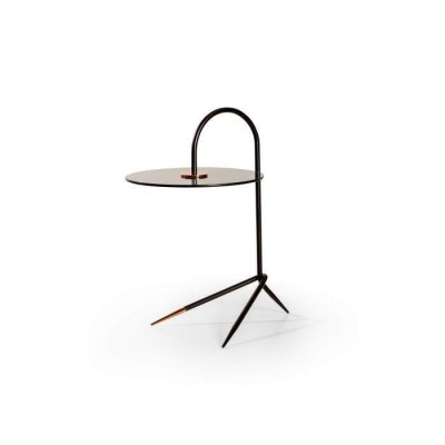 Designer side table with glass surface for a luxury look in the living room