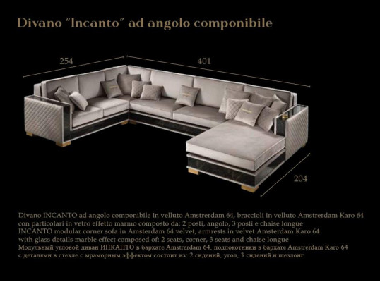 Sectional U-shaped sofa couch design upholstery fabric sofas seating furniture living area.