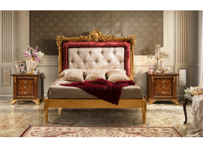 Bed 2x Nightstand Bedroom Set Designer Luxury Beds Hotel Complete 3-piece.
