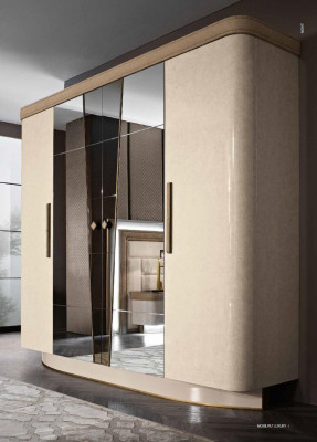 Wardrobe closet mirror wood furniture cabinets wardrobe wood Italy new