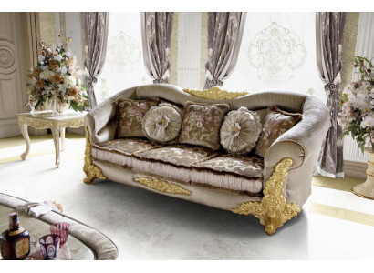 Sofa 3-seater sofas room brown Chesterfield three-seater couch upholstery design