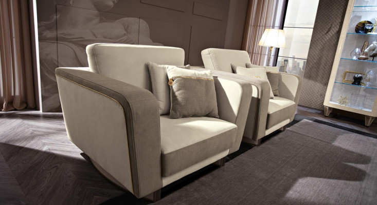 Design Lounge Club Relax Armchair Chair Upholstery Television Leather Textile Wood Fabric