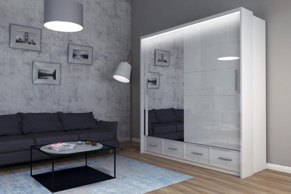 Wardrobes Furniture Living Wood Cabinets Clothes Wardrobe Laundry Room High Gloss