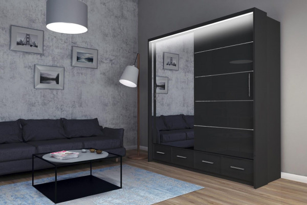 Wardrobes Furniture Living Wood Cabinets Clothes Wardrobe Laundry Room High Gloss