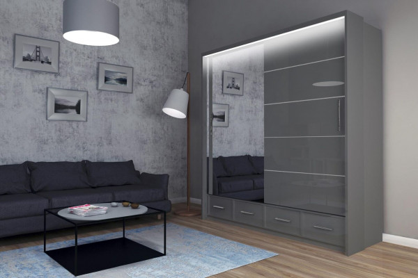 Wardrobes Furniture Living Wood Cabinets Clothes Wardrobe Laundry Room High Gloss