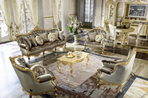 Furniture Chairs New Art Deco Design Armchair Textile Living Room Lounge Luxury Design