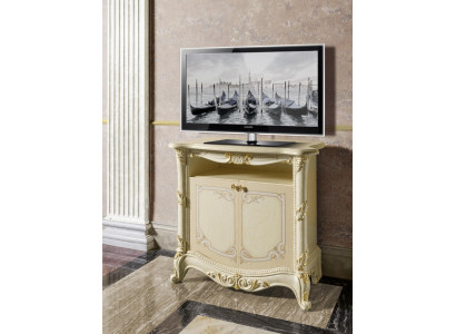 TV sideboard RTV living room design shelf beige wood shelves lowboard Italy new