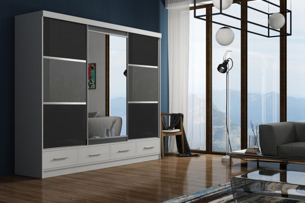 Wardrobe Cupboards Cabinet Wardrobe Wall Unit 3 Doors Wood Furniture Bedroom New