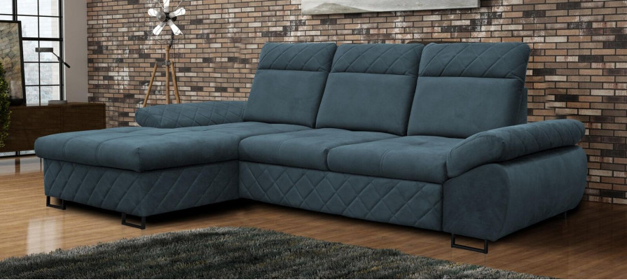 Living Room Textile L-Shape Sofas Brown Corner Sofa Couch Upholstered Furniture Sofa Bed NEW