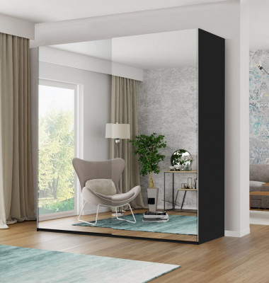 Wardrobe mirror cabinets wood bedroom sliding door wardrobe closet
