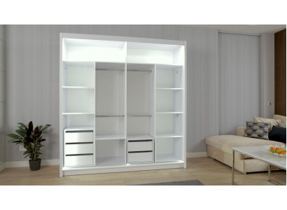 Wardrobe Cabinets Closet Wall Unit 2 Doors Wood New Bedroom Furniture