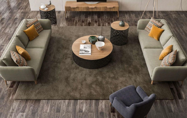 Green Sofa Modern Living Room Sofa Set Three-Seater Armchair Two-Seater 3+2+1