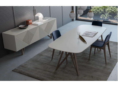 Dining room set Modern dining room set White sideboard with storage